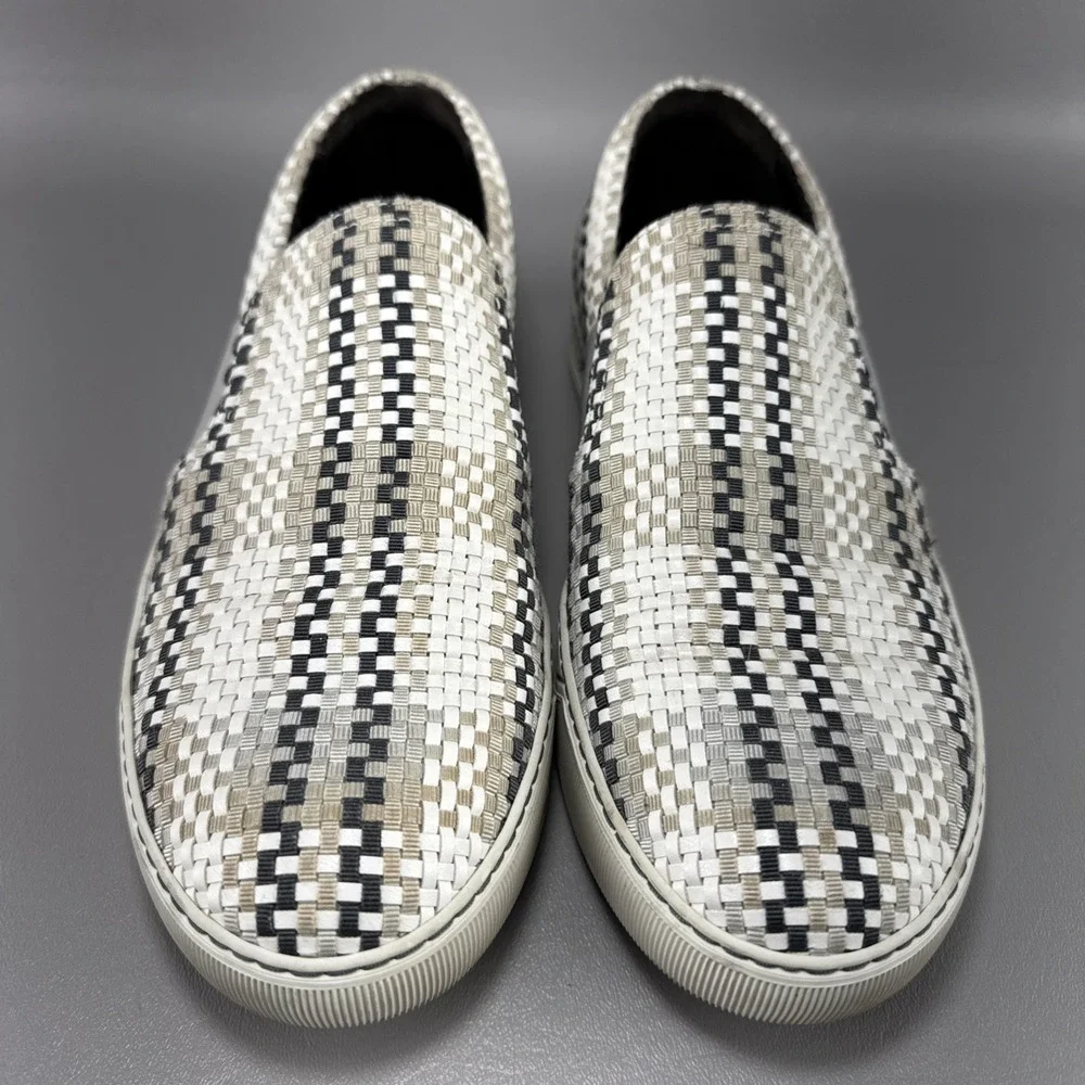 Lanvin Woven Slip On Shoes Mens Size 8 Casual Comfort Loafer‎ Beach Minimalist